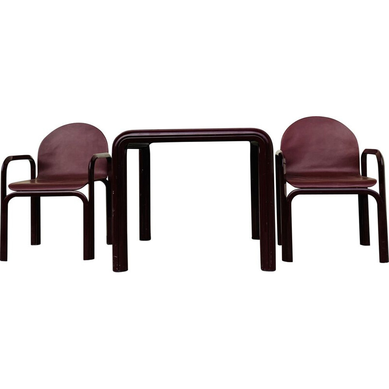 Table et fauteuils vintage Gae Aulenti Knoll