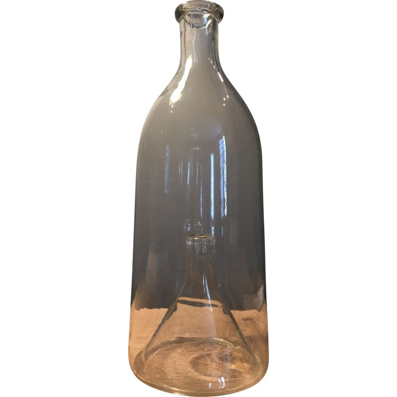 Bottiglia d'epoca in vetro soffiato "Goujonnière à vairons", XIX secolo