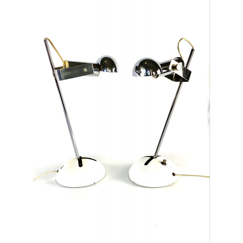Ein Paar Vintage-Lampen T395 von Robert Sonneman von Luci Cinisello Milano, 1972