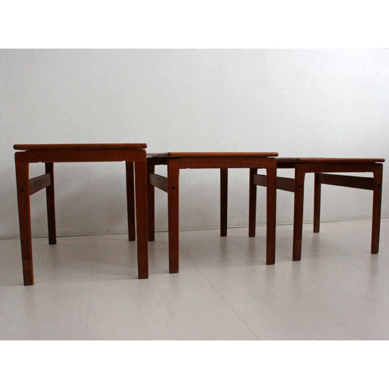 Set of 3 Danish teak nesting tables, OX-ART - 1976