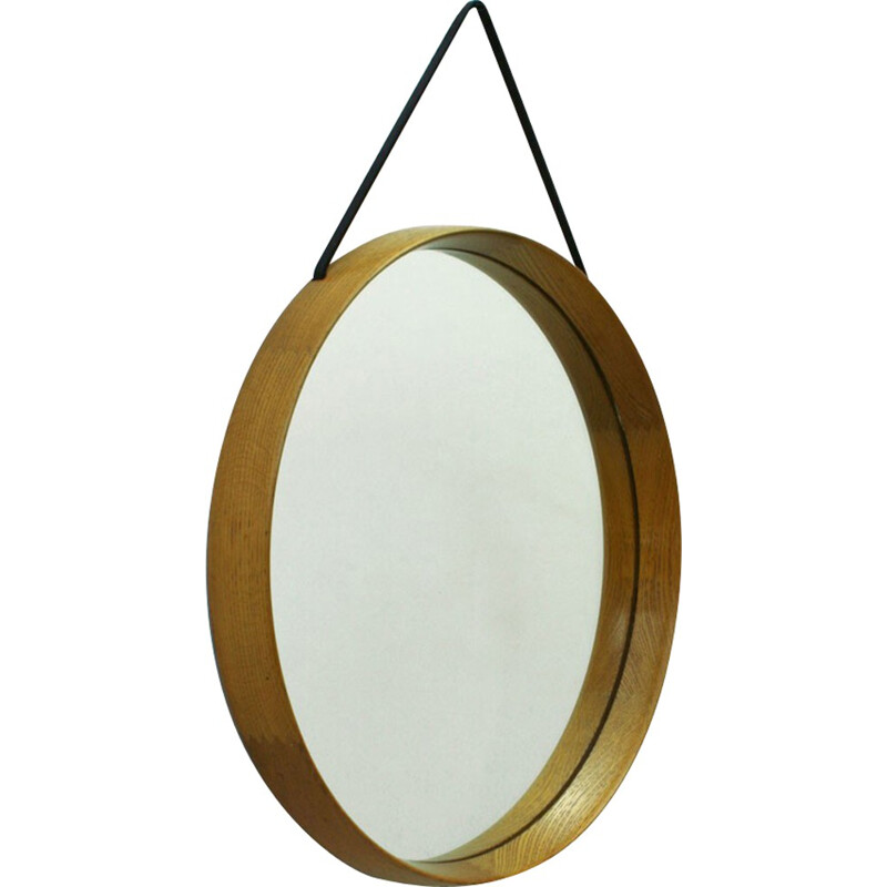 Swedish Luxus solid oakwood mirror, Uno & Osten KRISTIANSSON - 1960s