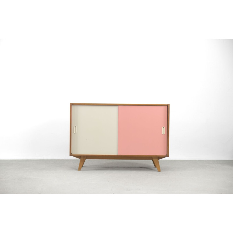 Vintage ash sideboard U-452 by Jiří Jiroutek for Interier Praha 1960