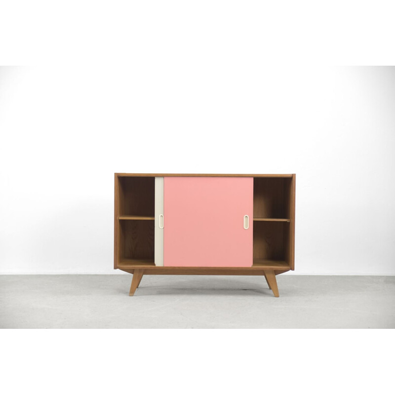 Vintage ash sideboard U-452 by Jiří Jiroutek for Interier Praha 1960