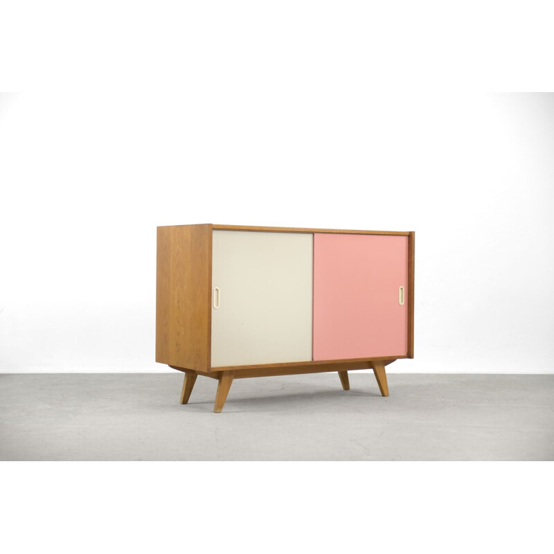 Vintage ash sideboard U-452 by Jiří Jiroutek for Interier Praha 1960