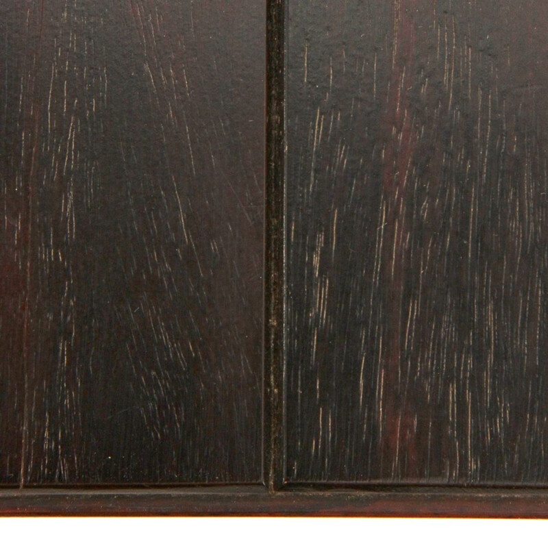 3 tables basses vintage en bois et cuir artificiel d'Umberto Brandigi, années 1960