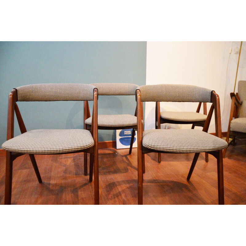 4 chairs "Chanel" Danish, Kai KRISTIANSEN - 1960s