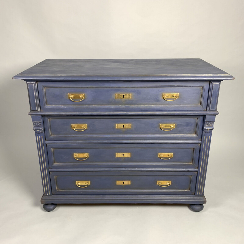 Vintage Wooden Hand Painted Chest of Drawers