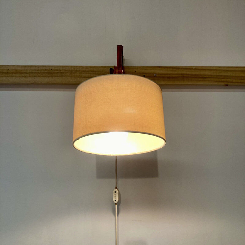 Vintage teak Le Klint wall lamp Scandinavian 1950 
