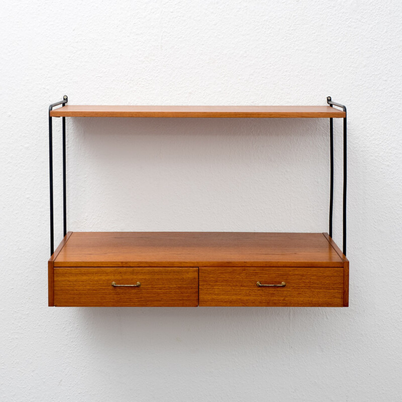 Mid-century "Omnia" shelf in teak, Ernst Dieter HILKER - 1960s