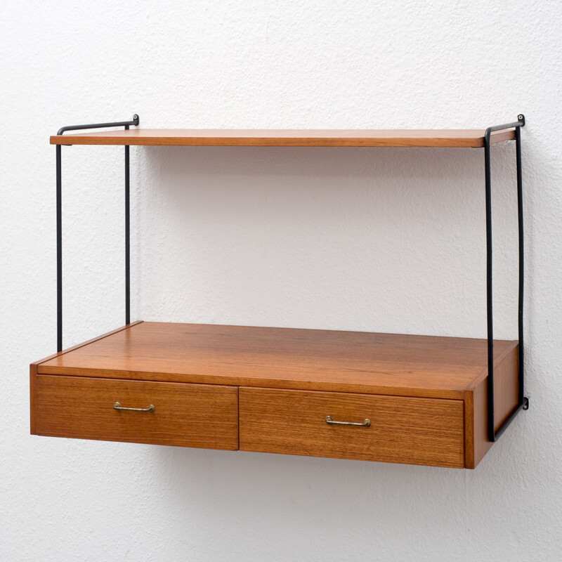 Mid-century "Omnia" shelf in teak, Ernst Dieter HILKER - 1960s