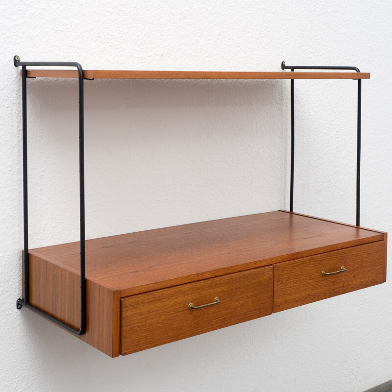 Mid-century "Omnia" shelf in teak, Ernst Dieter HILKER - 1960s