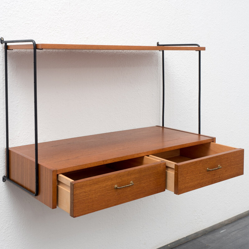 Mid-century "Omnia" shelf in teak, Ernst Dieter HILKER - 1960s
