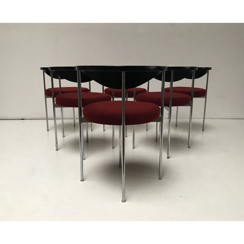 Ensemble de 6 chaises vintage 3200 de Frederik Sieck pour Fritz Hansen 1960