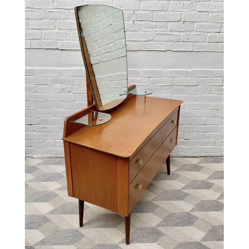 Vintage Dressing Table with Mirror by Lebus
