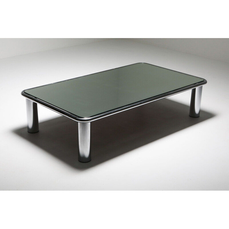 Vintage Sesann Mirrored Coffee Table by Gianfranco Frattini for Cassina 1960s