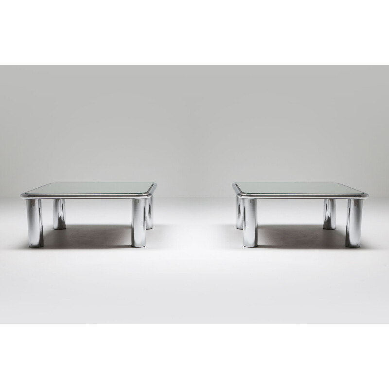 Vintage Sesann Mirrored Coffee Table by Gianfranco Frattini for Cassina 1960s