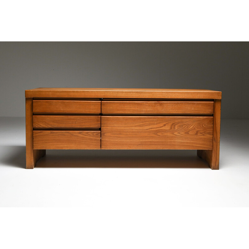 Vintage 5-Drawer Sideboard R14 by Pierre Chapo 1960s