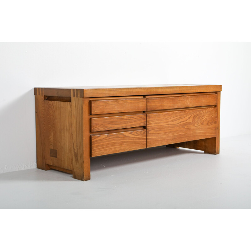 Vintage 5-Drawer Sideboard R14 by Pierre Chapo 1960s