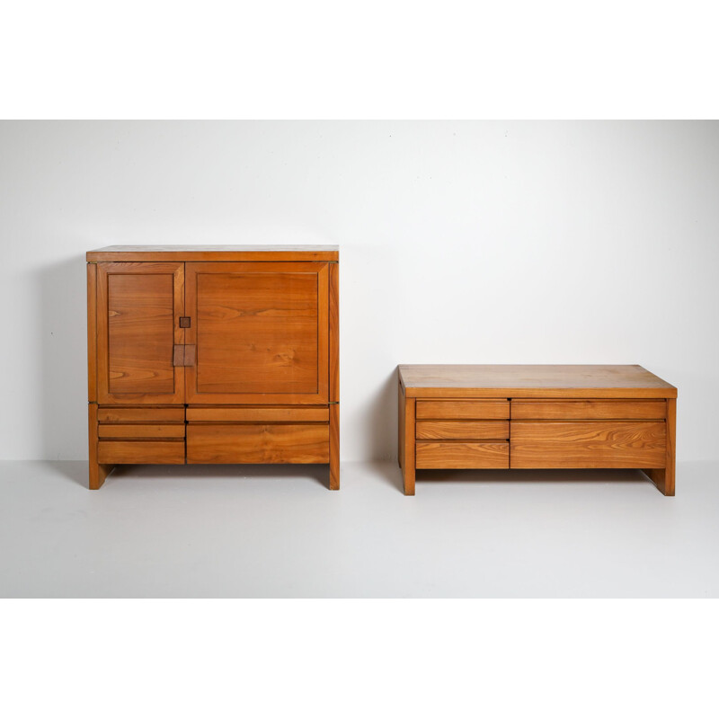 Vintage 2-Door 5-Drawer Cabinet R18 1960s