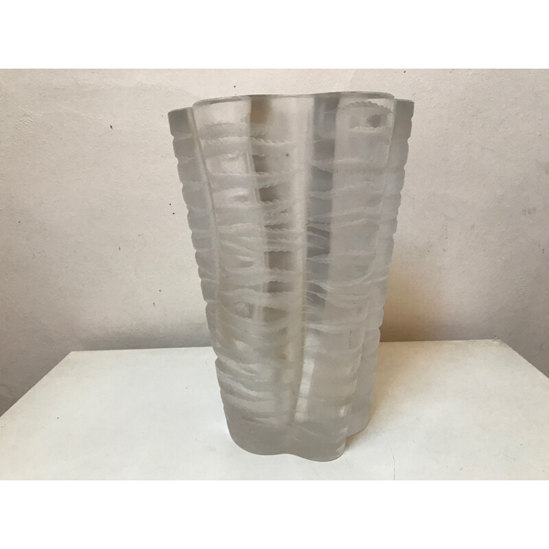 Vintage Vase Senlis Maison Lalique France 1970