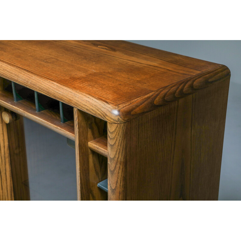 Vintage sideboard in solid walnut, Italy 1970