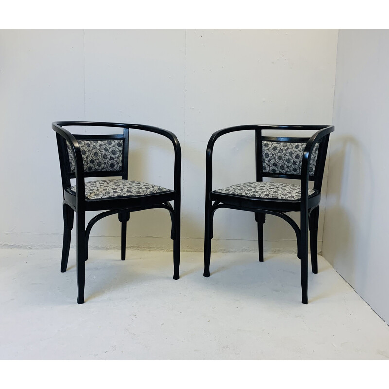 Pair of vintage armchairs by Otto Wagner