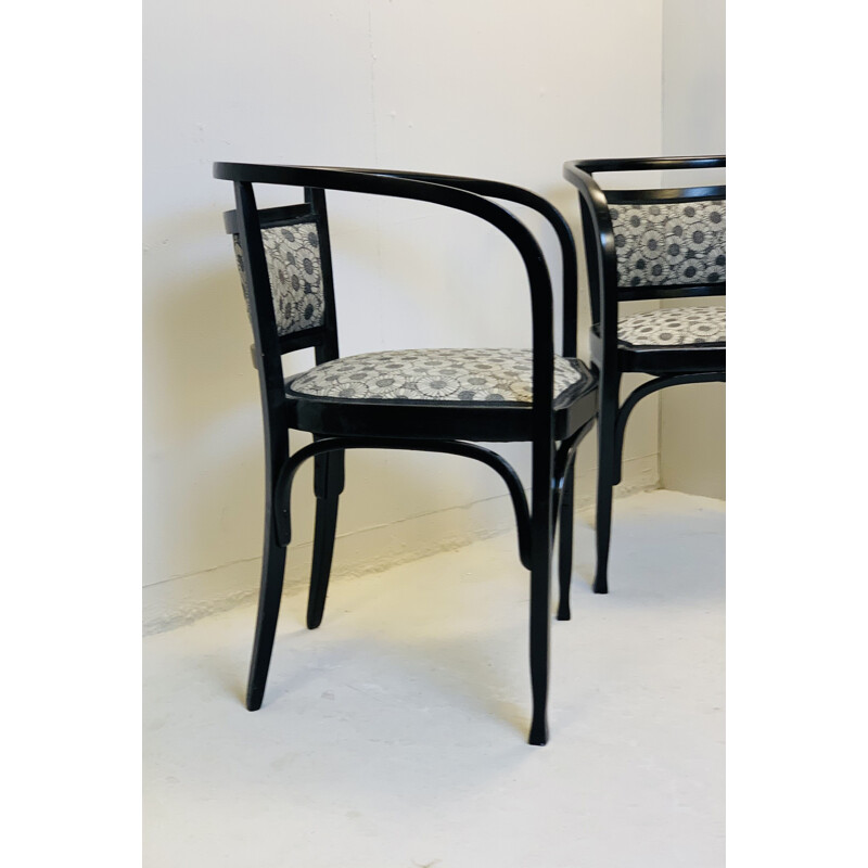 Pair of vintage armchairs by Otto Wagner