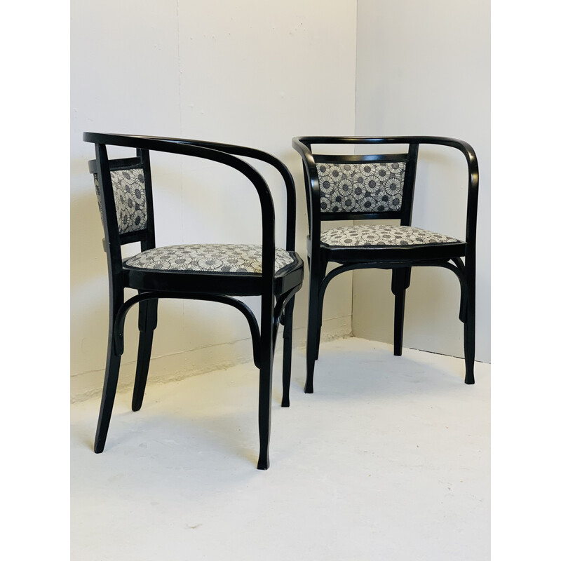 Pair of vintage armchairs by Otto Wagner