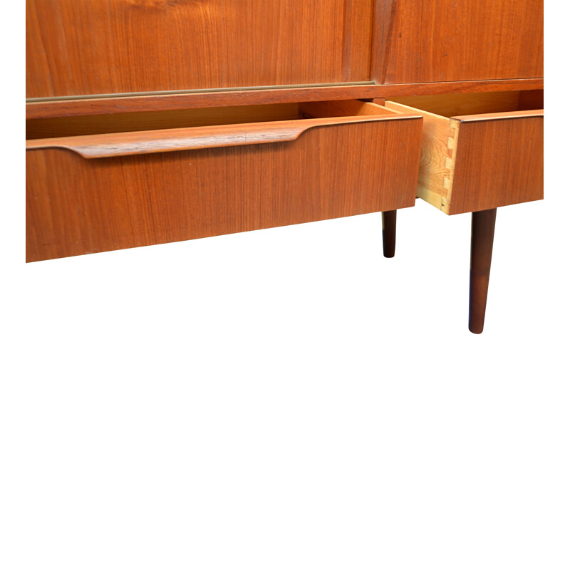 Vintage teak highboard Danish 1960s