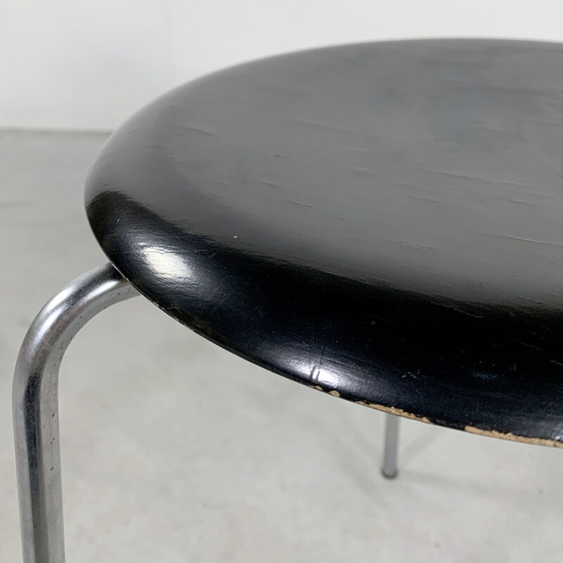 Vintage 'Dot' Stool by Arne Jacobsen for Fritz Hansen, 1960s