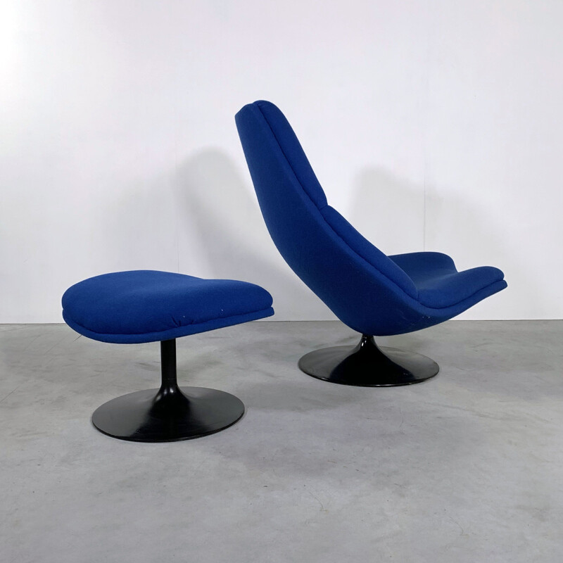 Vintage F510 Lounge Chair plus Ottoman by Geoffrey Harcourt for Artifort, 1970s