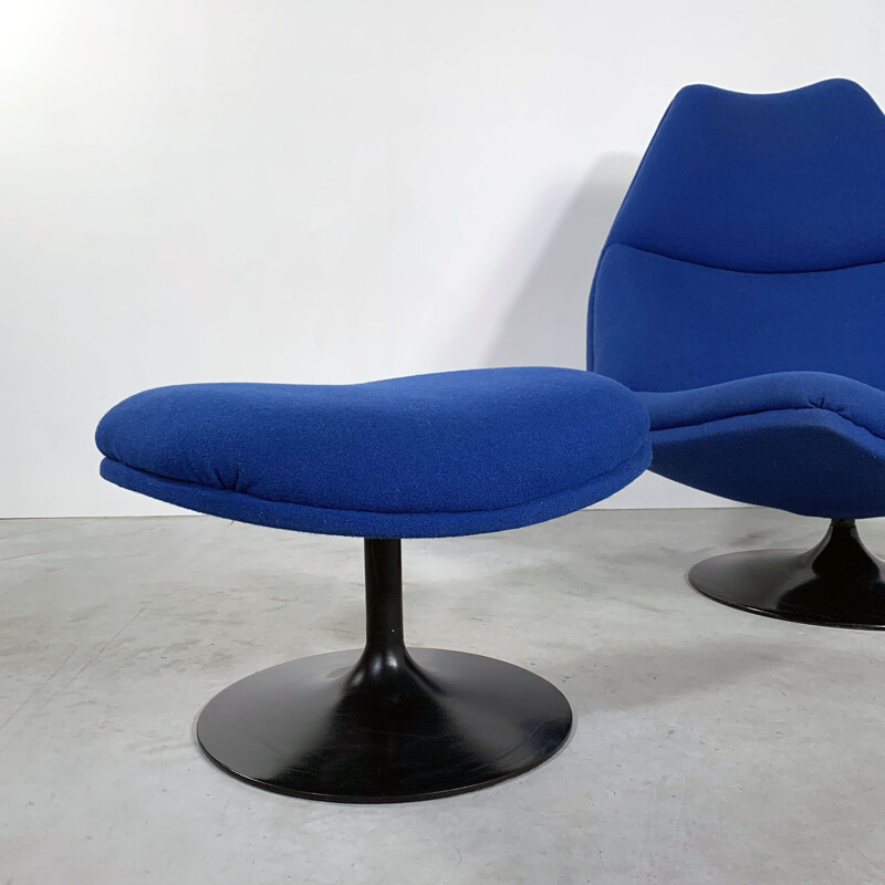 Vintage F510 Lounge Chair plus Ottoman by Geoffrey Harcourt for Artifort, 1970s