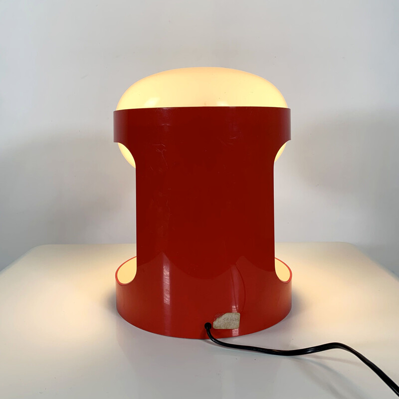 Vintage Red KD29 Table Lamp by Joe Colombo for Kartell, 1970s