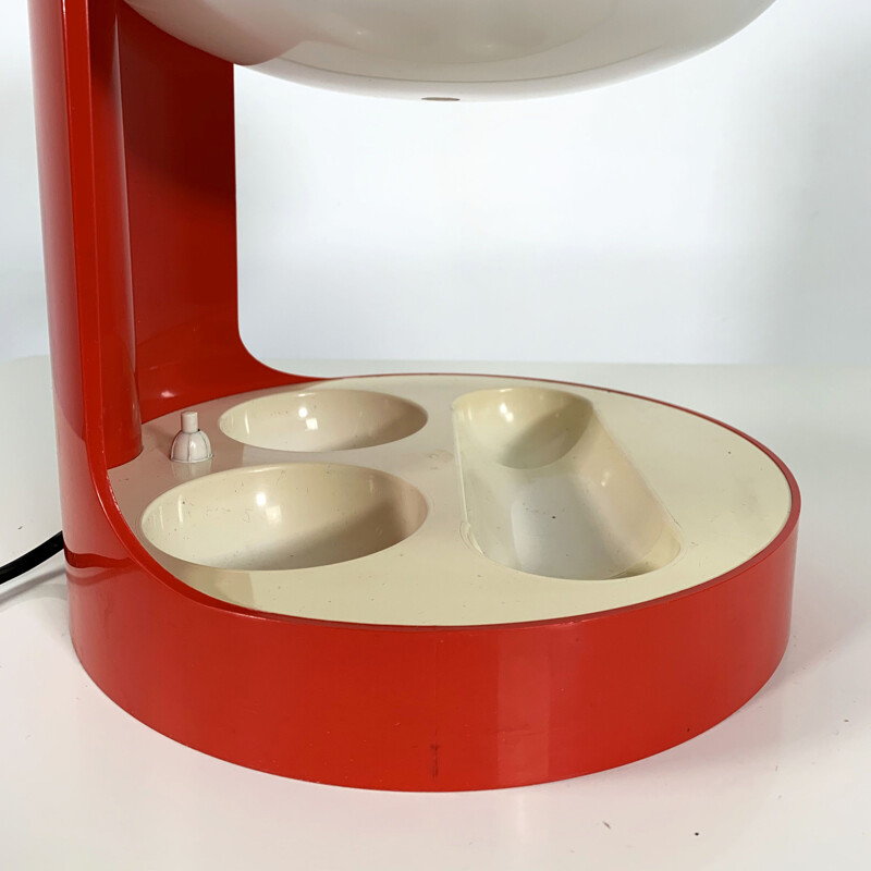 Lampe de table Vintage Red KD29 par Joe Colombo pour Kartell 1970