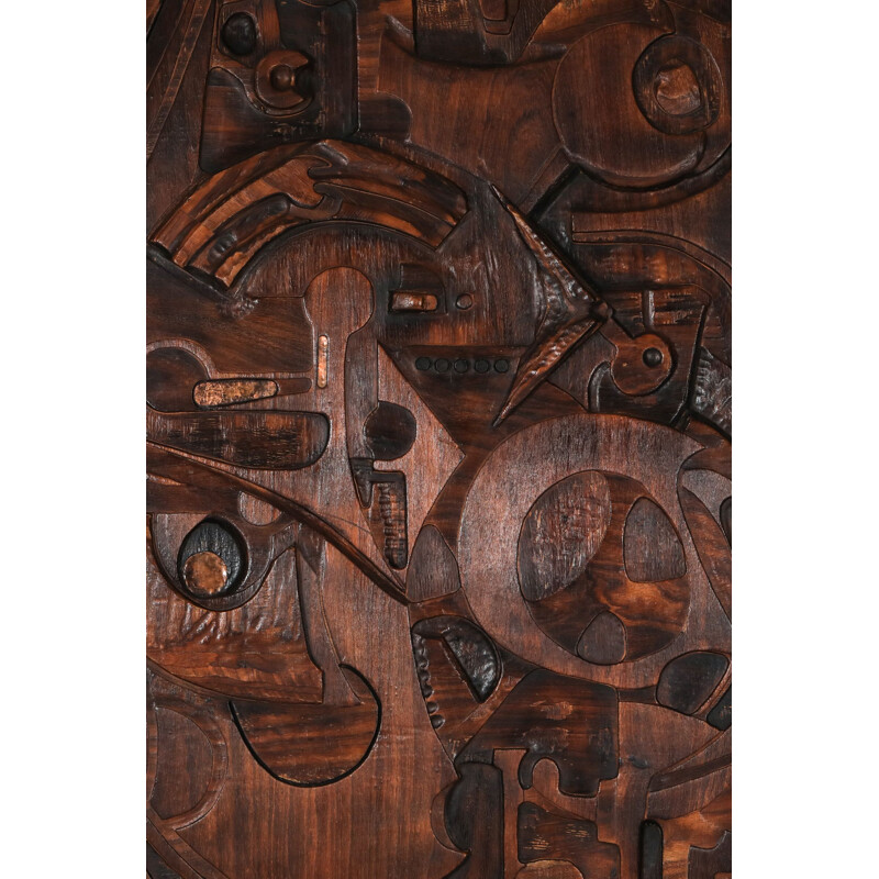 Vintage carved wall panel by Studio Ponzio, Italy 1931