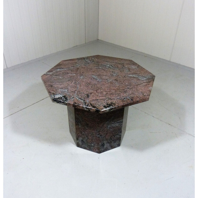 Table d'appoint vintage en granite 1970