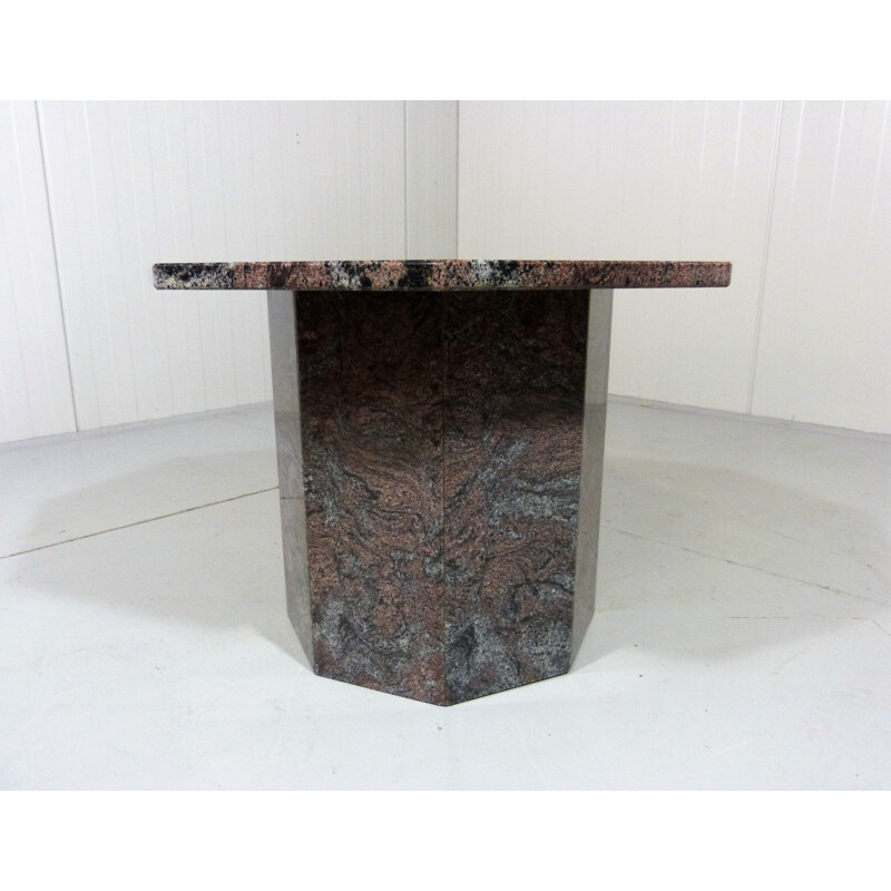 Table d'appoint vintage en granite 1970