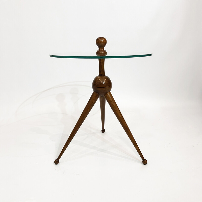 Vintage Cesare Lacca Tripod Side Table Italian 1950s