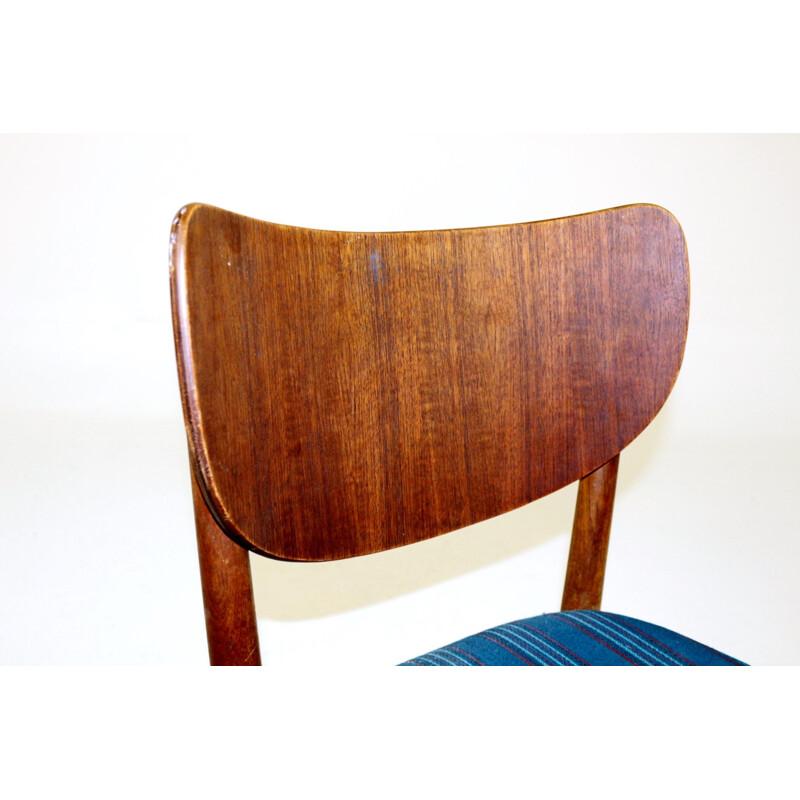 Silla vintage de teca y roble, Dinamarca, 1950