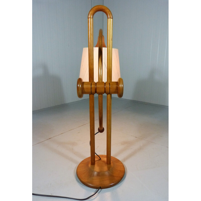 Lampe de table vintage réglable en teck, Danemark 1960