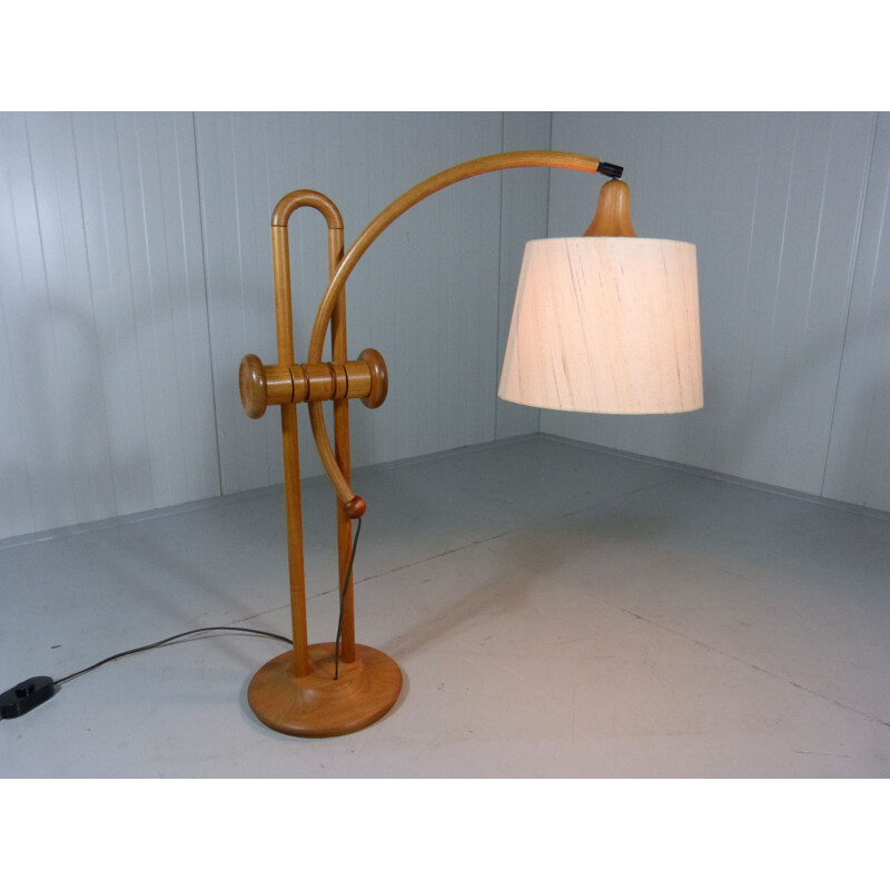 Vintage Adjustable teak table lamp, Denmark 1960