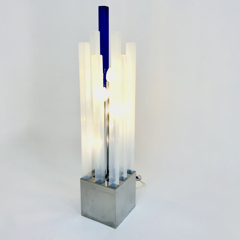 Vintage floor lamp by Angelo Brotto in Murano glass for Esperia, Italy 1970