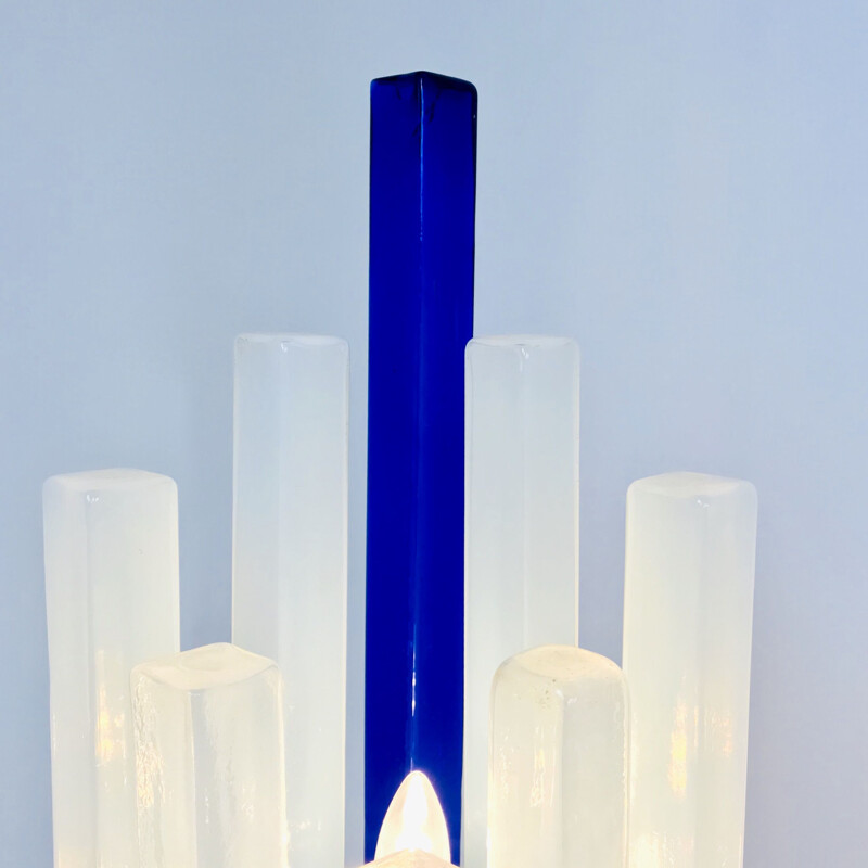 Vintage floor lamp by Angelo Brotto in Murano glass for Esperia, Italy 1970