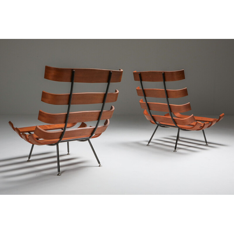 Pair of Vintage 'Costela' Lounge Chairs Eisler and Hauner 1960s