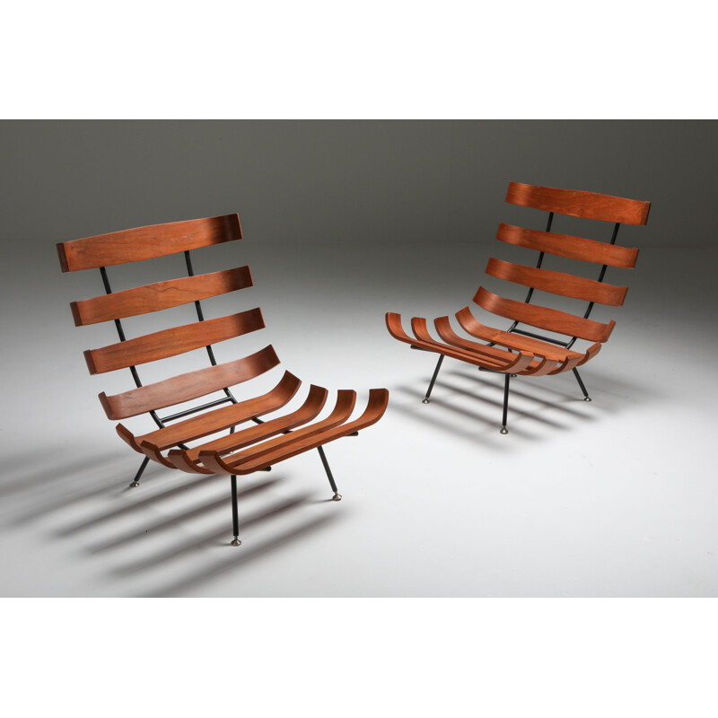 Pair of Vintage 'Costela' Lounge Chairs Eisler and Hauner 1960s