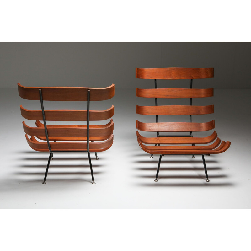 Pair of Vintage 'Costela' Lounge Chairs Eisler and Hauner 1960s