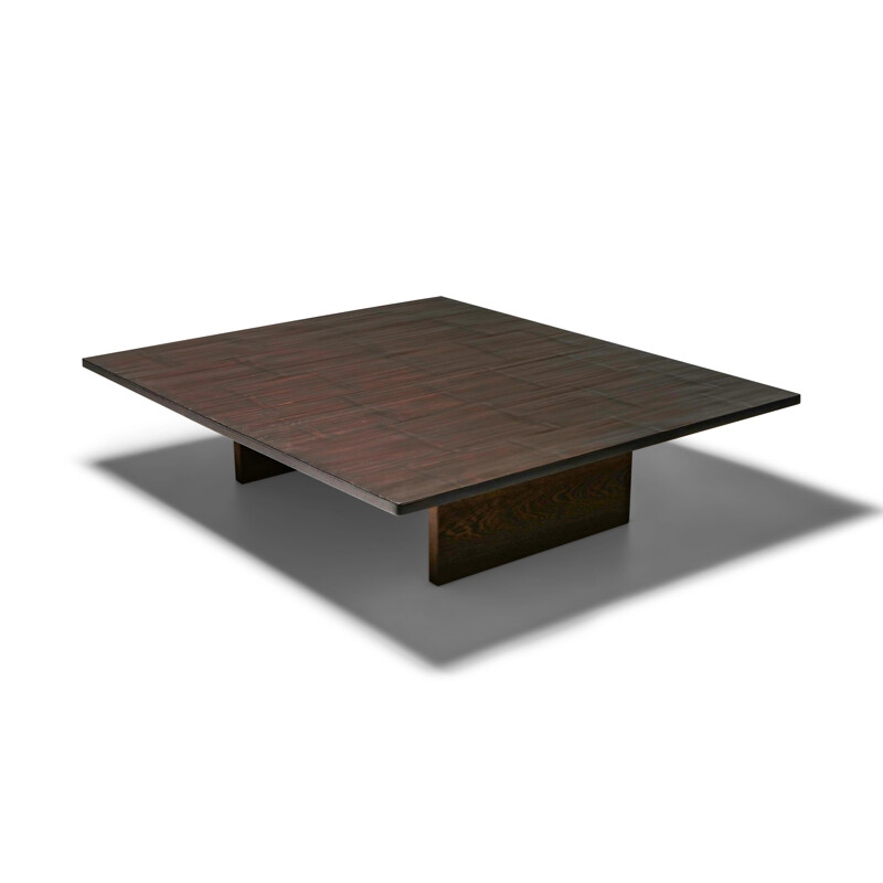 Vintage Coffee Table Axel Vervoordt Wenge and Bamboo 1980s