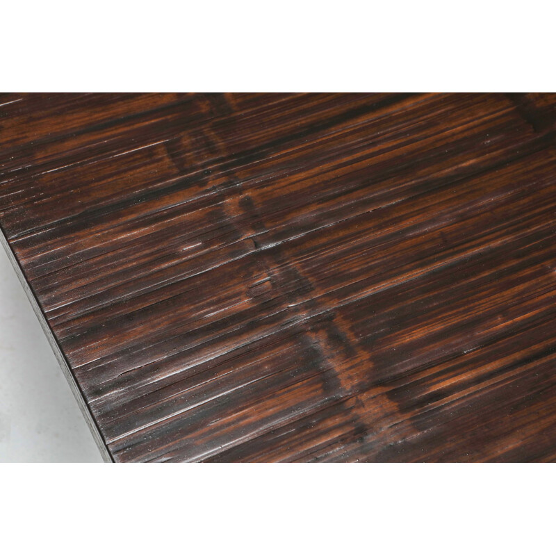 Vintage Coffee Table Axel Vervoordt Wenge and Bamboo 1980s