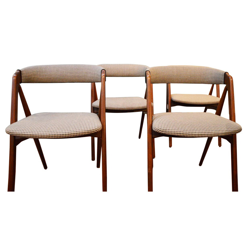 4 chairs "Chanel" Danish, Kai KRISTIANSEN - 1960s