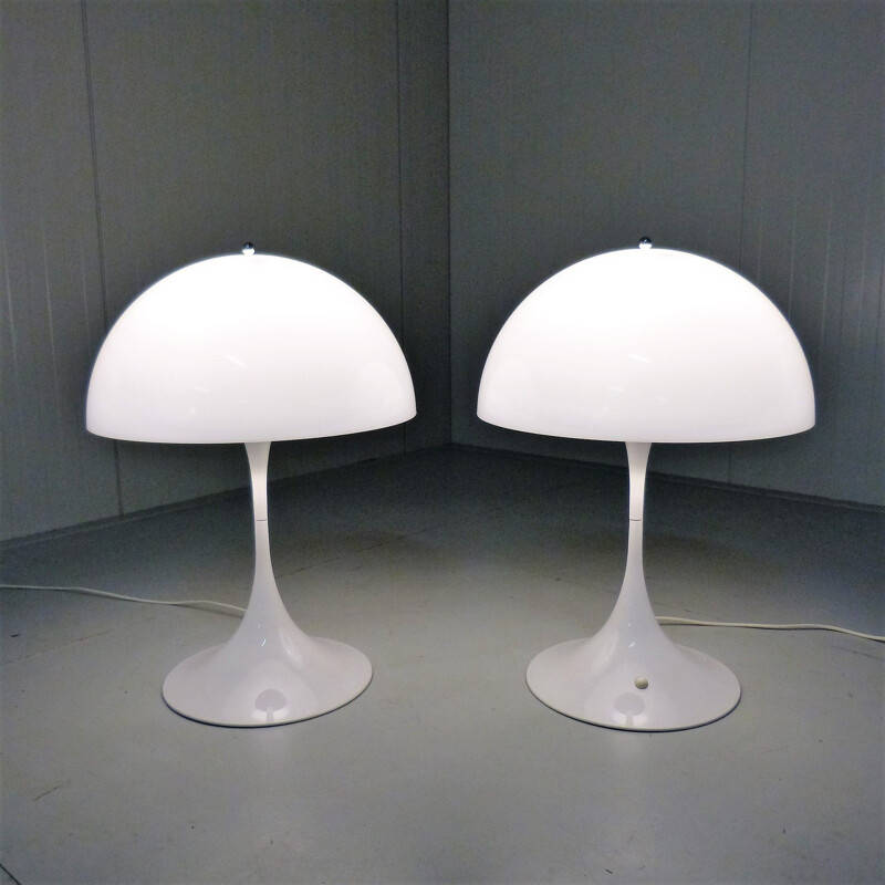 Paire de lampes de table vintage Panthella XL de Verner Panton pour Louis Poulsen, Danemark